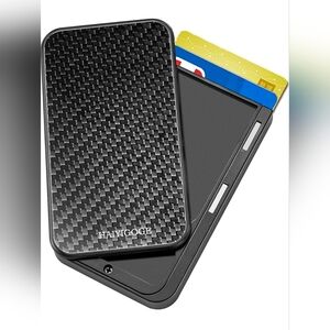 Carbon Fiber Magnetic Closure Pop up Wallet RFID Blocking Slim Minimalist Wallet